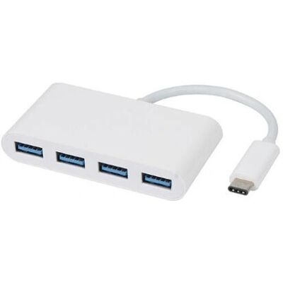 Vivanco 34292 USB-Hub - USB-C 4 Ports - Weiß Vivanco 34292 USB-Hub - USB-C 4 Ports - Weiß