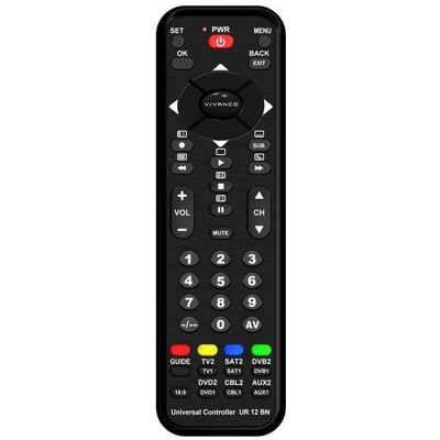 Vivanco UR 12 BN Universalfernbedienung - Steuerung von bis zu 12 Geräten Vivanco UR 12 BN Universalfernbedienung - Steuerung von bis zu 12 Geräten