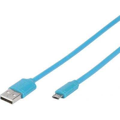 Vivanco 35817 USB Kabel - USB 2.0 A auf Micro-B - 1m - Blau - Produkttyp Vivanco 35817 USB Kabel - USB 2.0 A auf Micro-B - 1m - Blau - Produkttyp