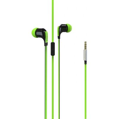 Casque intra-auriculaire filaire Vivanco 36485 - Noir, Vert - Publicité Casque intra-auriculaire filaire Vivanco 36485 - Noir, Vert - Publicité