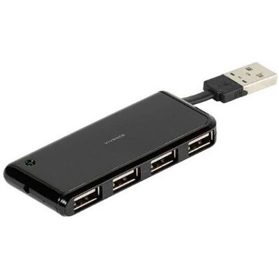 Vivanco IT-USBHUB4SL USB-Hub - 4 Anschlüsse, Schwarz Vivanco IT-USBHUB4SL USB-Hub - 4 Anschlüsse, Schwarz