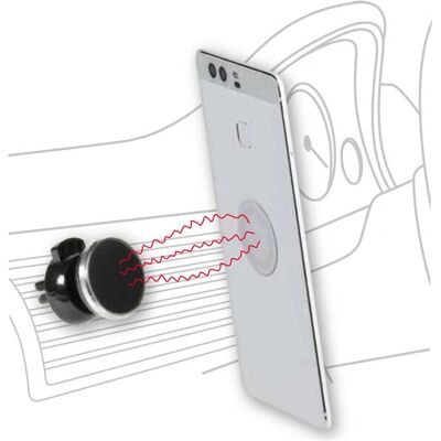 Vivanco CHVVMAGNET_S Magnetische Handyhalterung für Lüftungsgitter - Schwarz/Grau Vivanco CHVVMAGNET_S Magnetische Handyhalterung für Lüftungsgitter - Schwarz/Grau