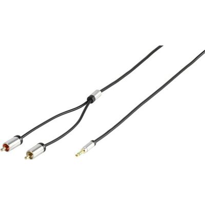 Cavo audio Vivanco 41202 - 1,2m, 2 x RCA, 3,5mm, Nero Cavo audio Vivanco 41202 - 1,2m, 2 x RCA, 3,5mm, Nero