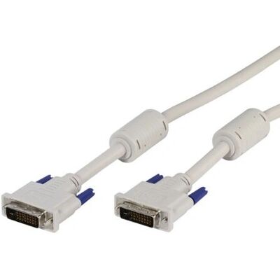 Vivanco 45376 DVI-kaapeli - Dual-link 3m - Harmaa Vivanco 45376 DVI-kaapeli - Dual-link 3m - Harmaa