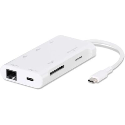 Vivanco Laptop Docking Station - USB 3.2, Type-A, White Vivanco Laptop Docking Station - USB 3.2, Type-A, White