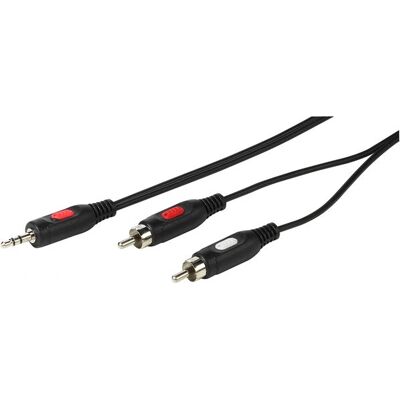 Vivanco 46031 Audiokabel - 2,5 m - 2 x RCA, 3,5 mm - Schwarz, Rot, Weiß Vivanco 46031 Audiokabel - 2,5 m - 2 x RCA, 3,5 mm - Schwarz, Rot, Weiß