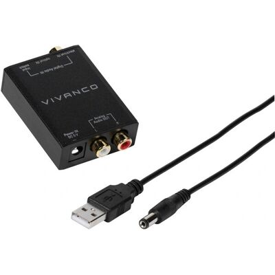 Vivanco 46143 Audio-Konverter - Digital zu Analog - Schwarz Vivanco 46143 Audio-Konverter - Digital zu Analog - Schwarz