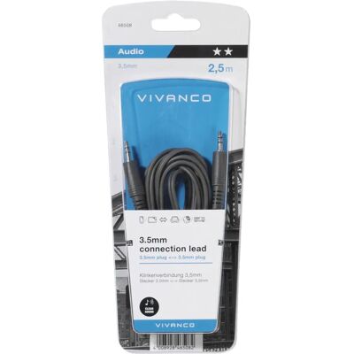 Cavo audio Vivanco B46/10 25 - 2,5 m - Nero Cavo audio Vivanco B46/10 25 - 2,5 m - Nero