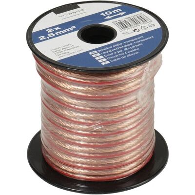 Vivanco 46824 Kupfer Lautsprecherleitung - 10 m Transparent Vivanco 46824 Kupfer Lautsprecherleitung - 10 m Transparent