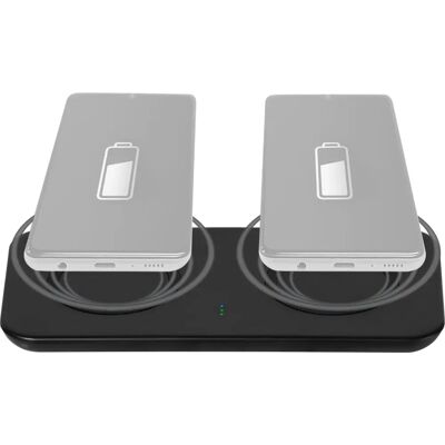 Vivanco Dual Wireless Schnellladegerät - Schwarz - Smartphone Zubehör Vivanco Dual Wireless Schnellladegerät - Schwarz - Smartphone Zubehör