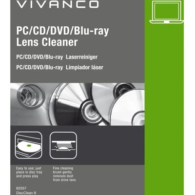 Vivanco Discclean 8 CDs/DVDs Geräte-Reinigung CD - Linse Reiniger Vivanco Discclean 8 CDs/DVDs Geräte-Reinigung CD - Linse Reiniger