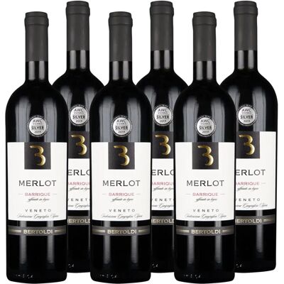 Bertoldi Merlot Barrique Veneto - Rotwein - 6x0,75L Bertoldi Merlot Barrique Veneto - Rotwein - 6x0,75L