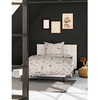 BIERBAUM 3984 Beig Seersucker Bettwäsche - Bett Set BIERBAUM 3984 Beig Seersucker Bettwäsche - Bett Set
