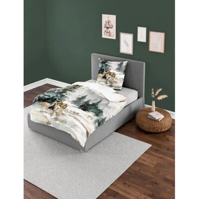 BIERBAUM 5304 Beige Mako-Satin Bettwäsche - Bettwäsche BIERBAUM 5304 Beige Mako-Satin Bettwäsche - Bettwäsche