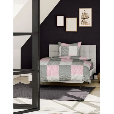 Conjunto de roupa de cama rosa 6277 da Bierbaum - Fabricado na Alemanha Conjunto de roupa de cama rosa 6277 da Bierbaum - Fabricado na Alemanha