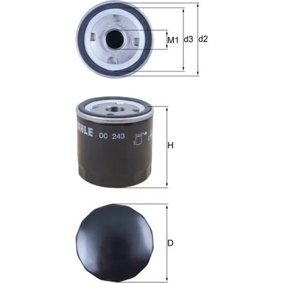 MAHLE OC 243 Ölfilter - Passend für Peugeot J5 LKW und Van MAHLE OC 243 Ölfilter - Passend für Peugeot J5 LKW und Van