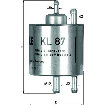Filtru de Combustibil KL 87 KNECHT - Filtru în linie Filtru de Combustibil KL 87 KNECHT - Filtru în linie