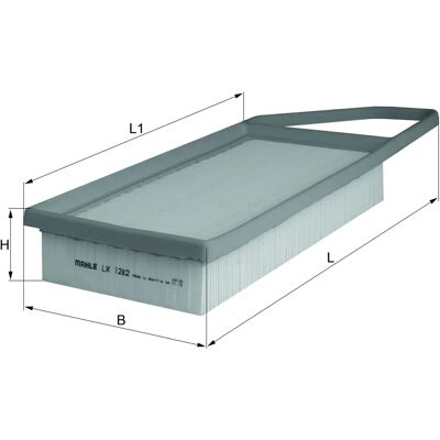 MAHLE ORIGINAL LX 1282 Filtre à air pour Ford, Peugeot, Toyota - Références 1420K4, 1420K5, 1444VZ MAHLE ORIGINAL LX 1282 Filtre à air pour Ford, Peugeot, Toyota - Références 1420K4, 1420K5, 1444VZ