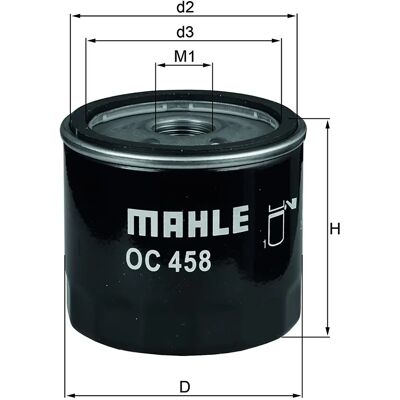 Filtre à Huile MAHLE OC 458 - À visser, Compatible avec Renault, Fiat, Alfa Romeo - Publicité Filtre à Huile MAHLE OC 458 - À visser, Compatible avec Renault, Fiat, Alfa Romeo - Publicité