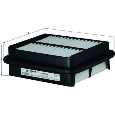 MAHLE LX 1690 Luftfilter - Biltilbehør MAHLE LX 1690 Luftfilter - Biltilbehør