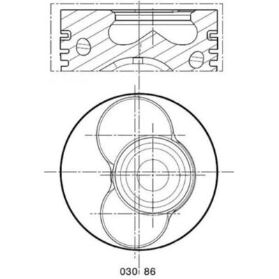 MAHLE ORIGINAL 030 86 00 Piston - Compatibil cu Volkswagen, Seat, Audi, Skoda cu canal de răcire MAHLE ORIGINAL 030 86 00 Piston - Compatibil cu Volkswagen, Seat, Audi, Skoda cu canal de răcire