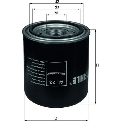 MAHLE ORIGINAL AL 23 Lufttørrer Cartridge - Trykluftsystem MAHLE ORIGINAL AL 23 Lufttørrer Cartridge - Trykluftsystem