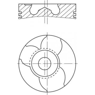 MAHLE 151 12 00 Piston - Piston - Aluminiu MAHLE 151 12 00 Piston - Piston - Aluminiu