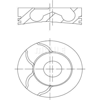 MAHLE 022 01 00 Piston - Standardmått MAHLE 022 01 00 Piston - Standardmått