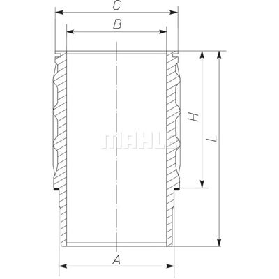 MAHLE 061 WN 26 00 Camicia di cilindro - Tipo di cilindro MAHLE 061 WN 26 00 Camicia di cilindro - Tipo di cilindro