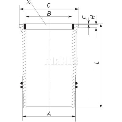 MAHLE Original Camicia del Cilindro - Camicia del Cilindro MAHLE Original Camicia del Cilindro - Camicia del Cilindro