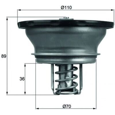 MAHLE THD 3 82 Θερμοστάτης νερού - Με σφράγισμα MAHLE THD 3 82 Θερμοστάτης νερού - Με σφράγισμα