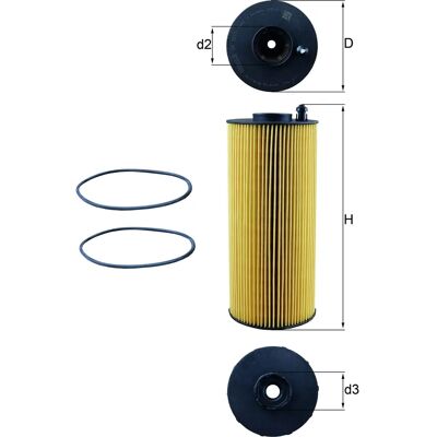 MAHLE OX 1059D - Oliefilter til DAF XF lastbiler MAHLE OX 1059D - Oliefilter til DAF XF lastbiler