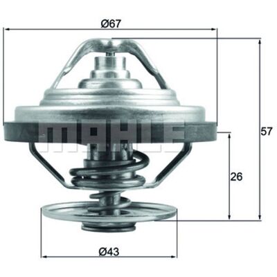 MAHLE TX 158 83 Thermostat - Wasserkühlsystem MAHLE TX 158 83 Thermostat - Wasserkühlsystem