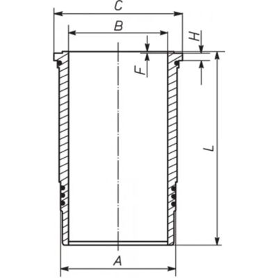 Mahle Motorzylinderhülse - 144mm Durchmesser, 177mm Bohrung, Flanschdurchmesser 037lw00128001 Mahle Motorzylinderhülse - 144mm Durchmesser, 177mm Bohrung, Flanschdurchmesser 037lw00128001