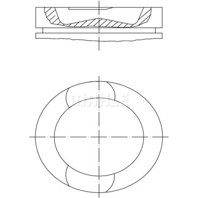 MAHLE 037 PI 00107 000 Kolben - Zylinderbohrung 123,01mm MAHLE 037 PI 00107 000 Kolben - Zylinderbohrung 123,01mm