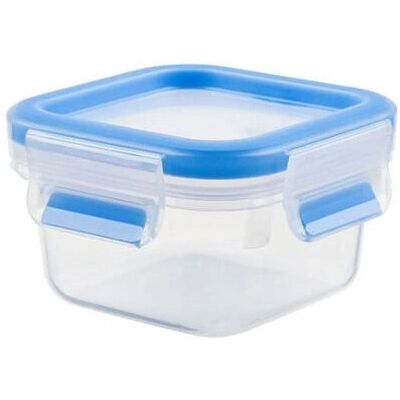 EMSA 508535 Frischhaltedose Quadrat 0,2L Transparent Blau - Lebensmittelbehälter EMSA 508535 Frischhaltedose Quadrat 0,2L Transparent Blau - Lebensmittelbehälter
