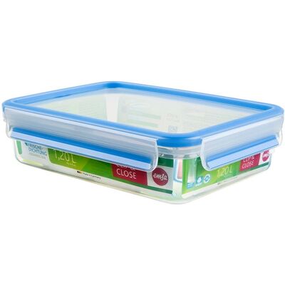 Contenitore alimentare EMSA Rettangolare, 1,2L, Blu & Trasparente - Conservazione Cibo Contenitore alimentare EMSA Rettangolare, 1,2L, Blu & Trasparente - Conservazione Cibo