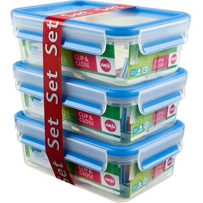 EMSA 508558 Frischhaltedose - 1L Blau 3er Set EMSA 508558 Frischhaltedose - 1L Blau 3er Set