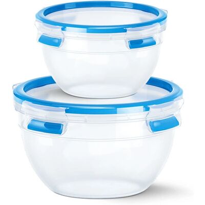 Emsa Blauw Voedselopslagbak - 2.6L Luchtdicht en Stapelbaar Emsa Blauw Voedselopslagbak - 2.6L Luchtdicht en Stapelbaar