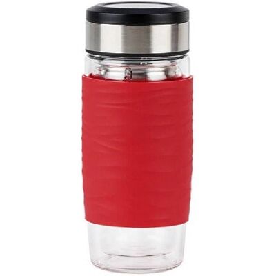 EMSA Thermobecher "Tea Mug" rot 0,4 l - Doppelwandiges Glas EMSA Thermobecher "Tea Mug" rot 0,4 l - Doppelwandiges Glas