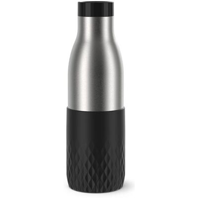 EMSA Black Stainless Steel Vacuum Bottle - 500ml, Leakproof, 360° Spout EMSA Black Stainless Steel Vacuum Bottle - 500ml, Leakproof, 360° Spout