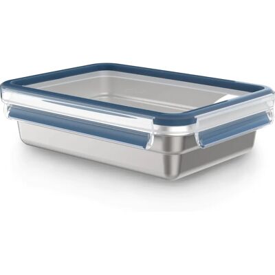 Emsa Stainless Steel Food Storage Box - Blue Emsa Stainless Steel Food Storage Box - Blue
