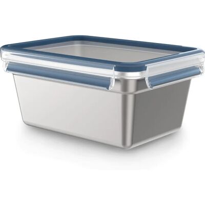 Emesa Caja de Almacenamiento de Acero Inoxidable - Azul - 2L - Rectangular Emesa Caja de Almacenamiento de Acero Inoxidable - Azul - 2L - Rectangular