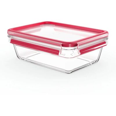 Emsa - Contenant rectangulaire en verre 1,3L - Hermétique et empilable Emsa - Contenant rectangulaire en verre 1,3L - Hermétique et empilable