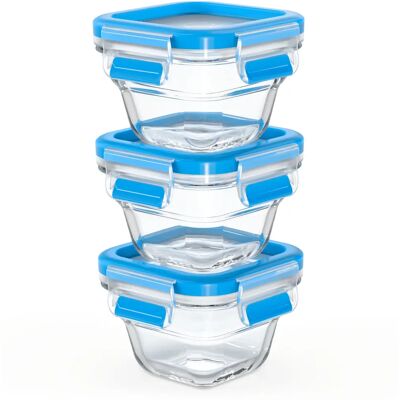 EMSA N10507 Blaue Quadrat-Aufbewahrungsset - BPA-frei, Mikrowellen- & Geschirrspülergeeignet EMSA N10507 Blaue Quadrat-Aufbewahrungsset - BPA-frei, Mikrowellen- & Geschirrspülergeeignet