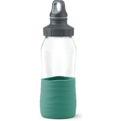 Emsa Drink2Go Glasflasche - 500ml, Petrol Grün - Auslaufsicher, Spülmaschinenfest Emsa Drink2Go Glasflasche - 500ml, Petrol Grün - Auslaufsicher, Spülmaschinenfest