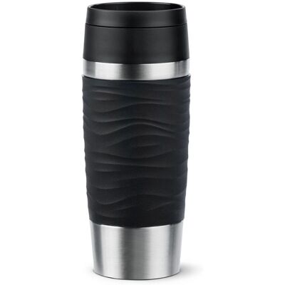 EMSA Reisebecher Wave 36 ml vakuumisoliert Edelstahl schwarz EMSA Reisebecher Wave 36 ml vakuumisoliert Edelstahl schwarz