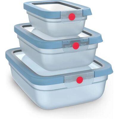 EMSA - N1230200 - Blau - 3 Stk - Frischhaltedose EMSA - N1230200 - Blau - 3 Stk - Frischhaltedose