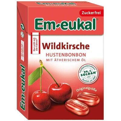 Em Eukal Wildkirsche zuckerfrei Bonbons - Hustenbonbon mit Menthol Em Eukal Wildkirsche zuckerfrei Bonbons - Hustenbonbon mit Menthol