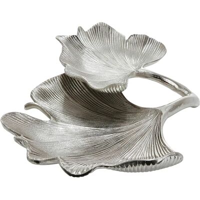 Cuenco decorativo de hoja de Ginkgo plateado - Gilde Cuenco decorativo de hoja de Ginkgo plateado - Gilde